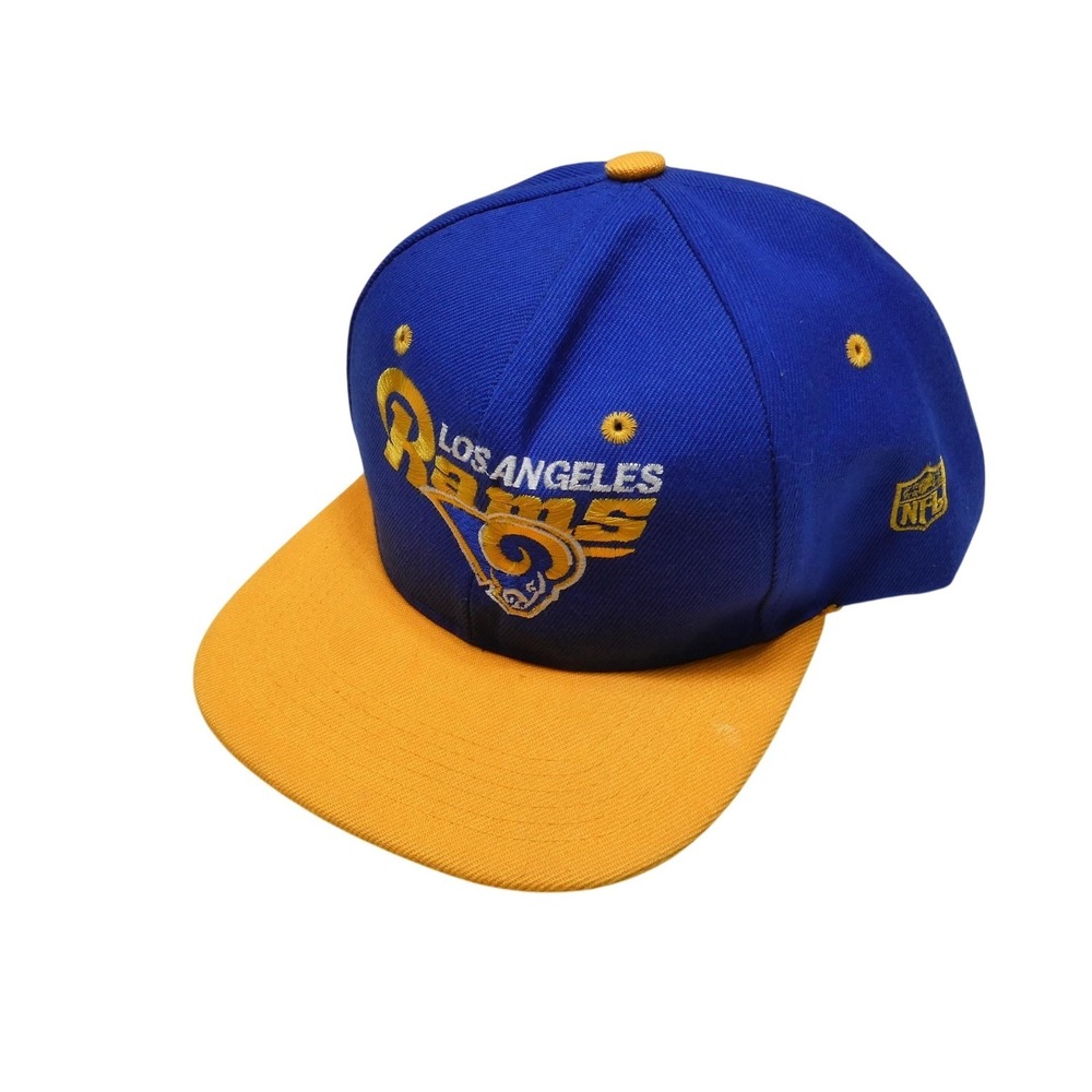 Vintage Los Angeles Rams Hat Cap Snap Back Mens One Size NFL Football HEADLINES